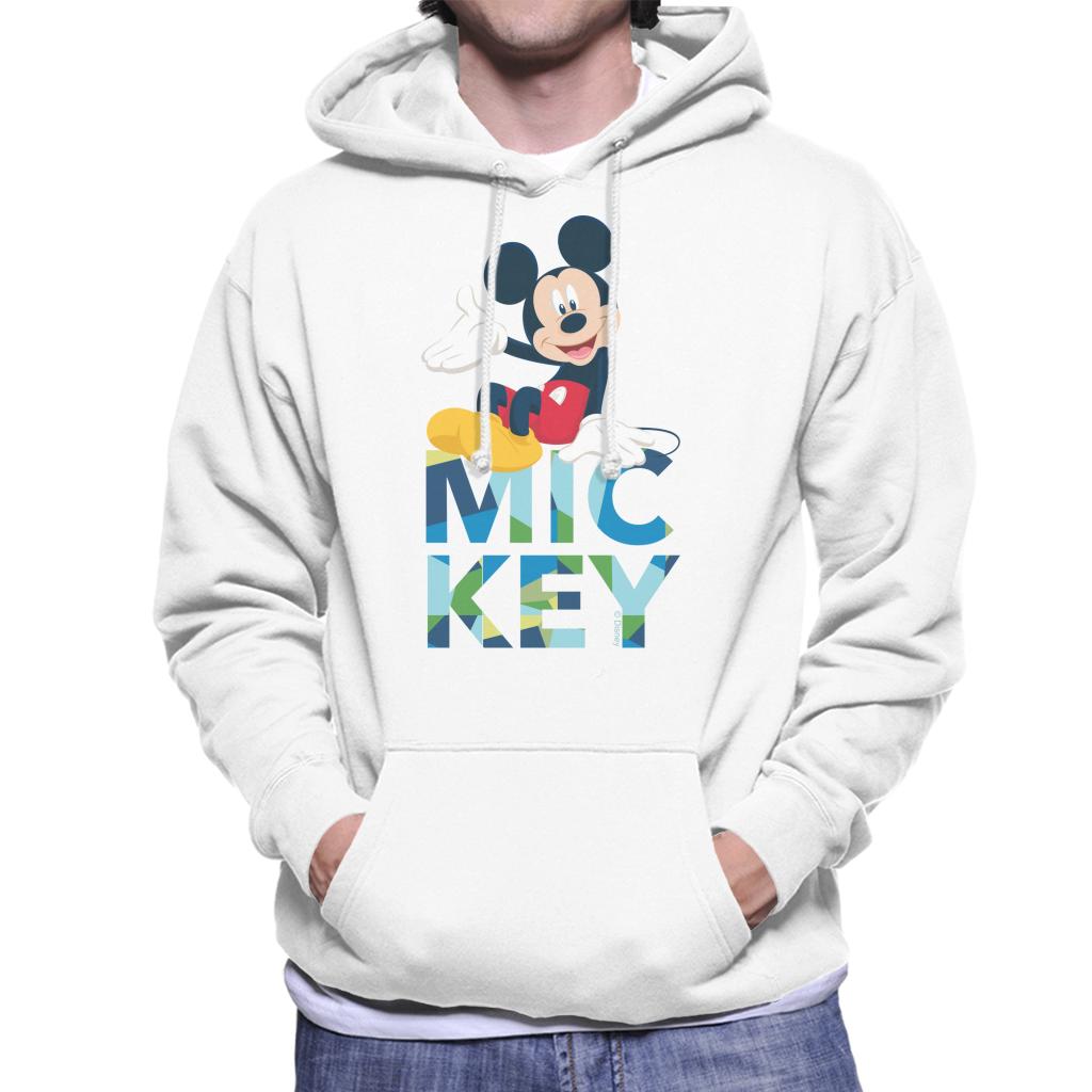 Disney Mickey Mouse Colour Text Men's Hooded Sweatshirt-ALL + EVERY