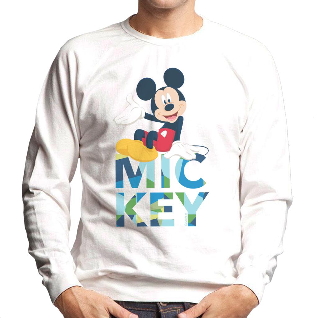 Disney Mickey Mouse Colour Text Men's Sweatshirt-ALL + EVERY