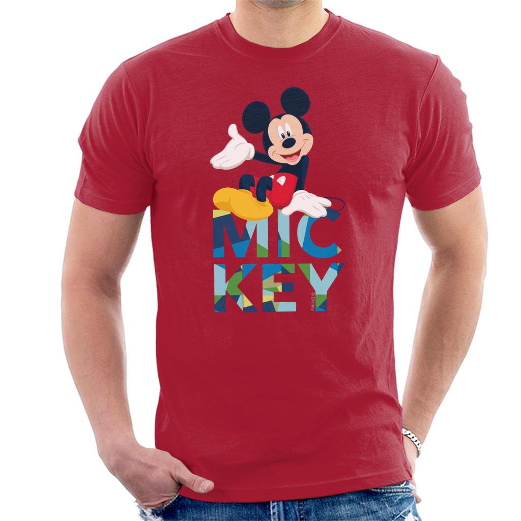 Disney Mickey Mouse Colour Text Men's T-Shirt-ALL + EVERY