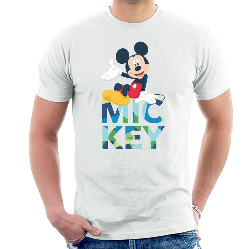 Disney Mickey Mouse Colour Text Men's T-Shirt-ALL + EVERY