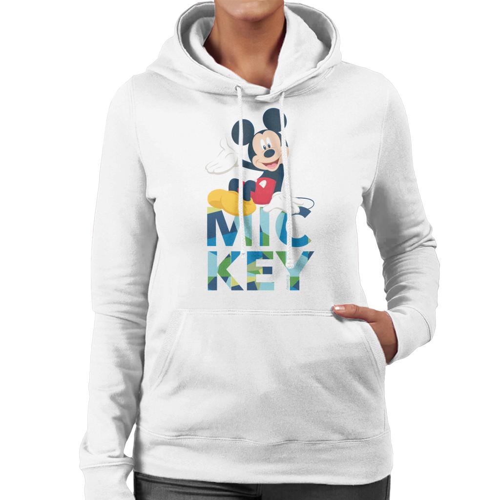 Disney Mickey Mouse Colour Text Women's Hooded Sweatshirt-ALL + EVERY