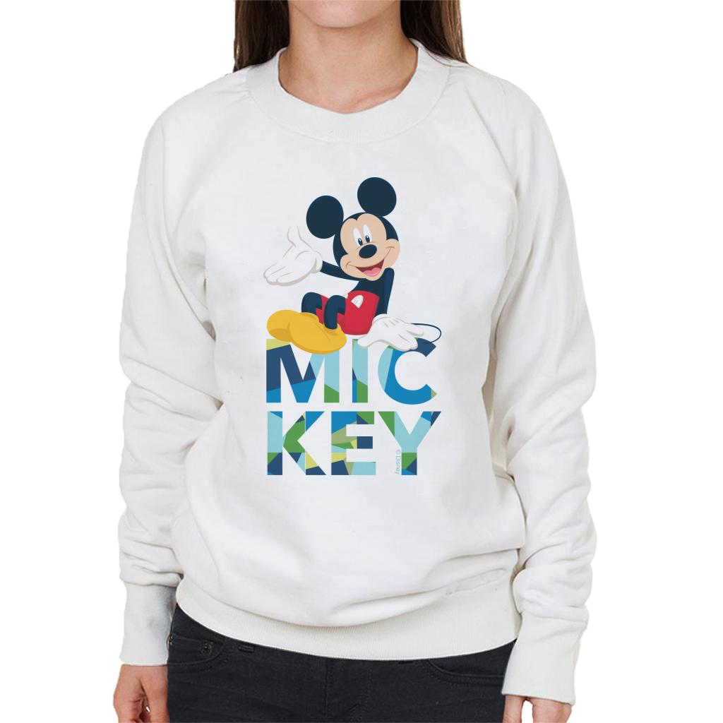 Disney Mickey Mouse Colour Text Women's Sweatshirt-ALL + EVERY