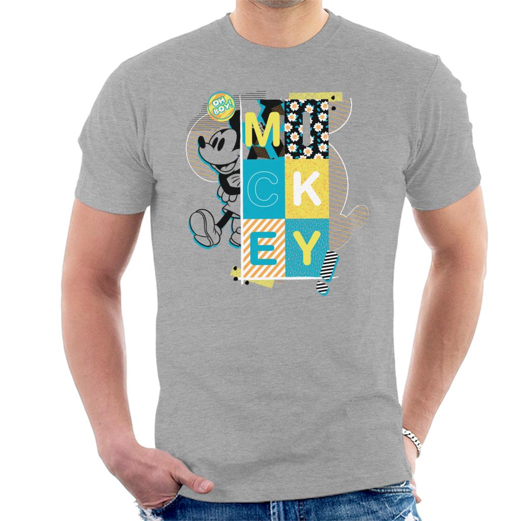 Disney Mickey Mouse Oh Boy Pop Art Men's T-Shirt-ALL + EVERY