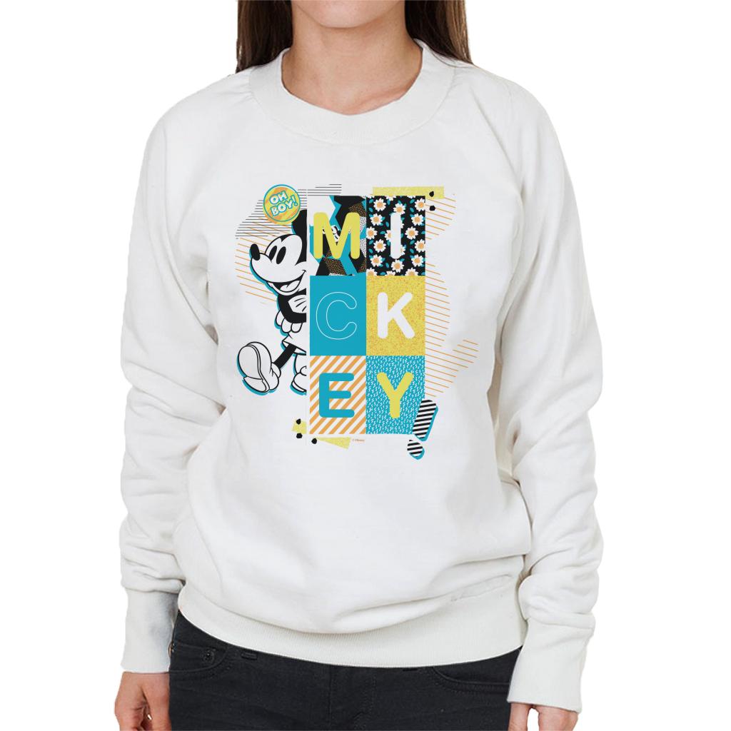 Disney Mickey Mouse Oh Boy Pop Art Women's Sweatshirt-ALL + EVERY