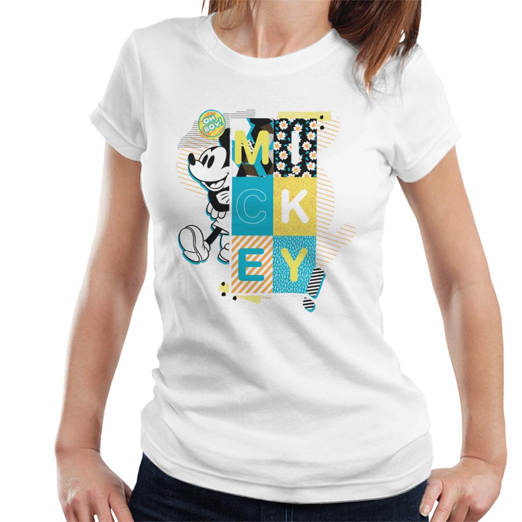 Disney Mickey Mouse Oh Boy Pop Art Women's T-Shirt-ALL + EVERY