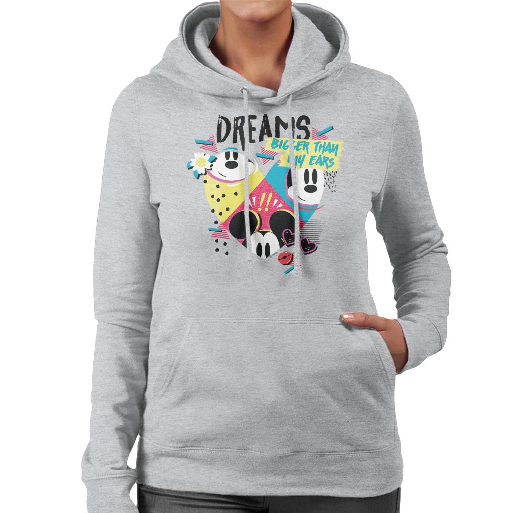 Disney Mickey Mouse Dreams Bigger Than My Ears Women's Hooded Sweatshirt-ALL + EVERY