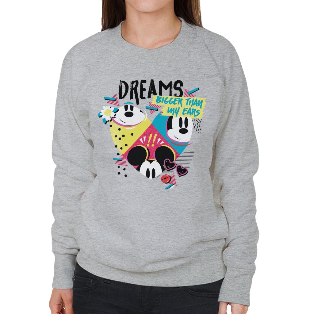 Disney Mickey Mouse Dreams Bigger Than My Ears Women's Sweatshirt-ALL + EVERY