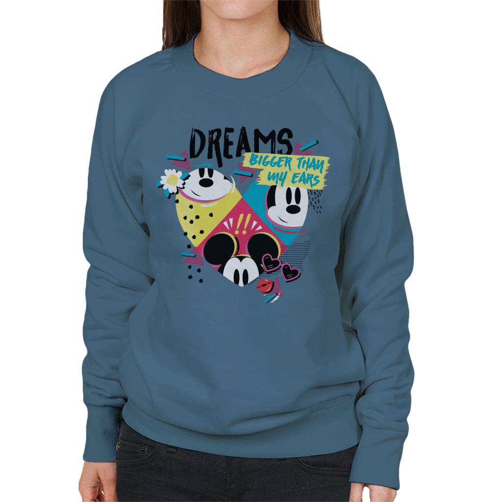 Disney Mickey Mouse Dreams Bigger Than My Ears Women's Sweatshirt-ALL + EVERY