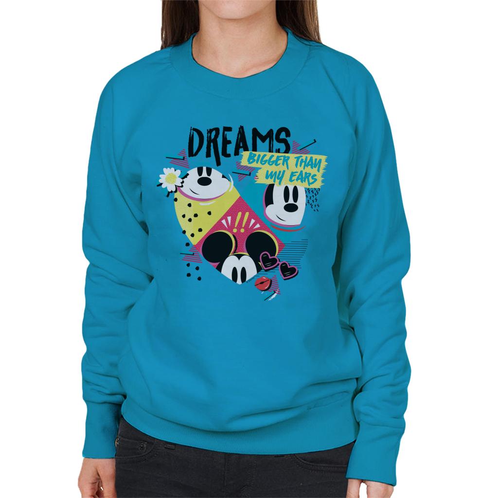 Disney Mickey Mouse Dreams Bigger Than My Ears Women's Sweatshirt-ALL + EVERY