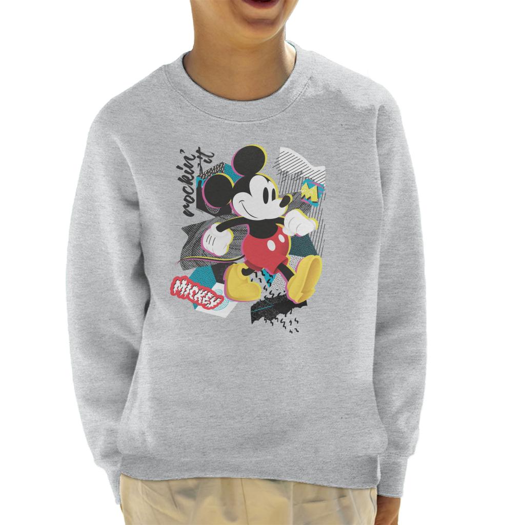 Disney Mickey Mouse Retro Pop Art Kid's Sweatshirt-ALL + EVERY