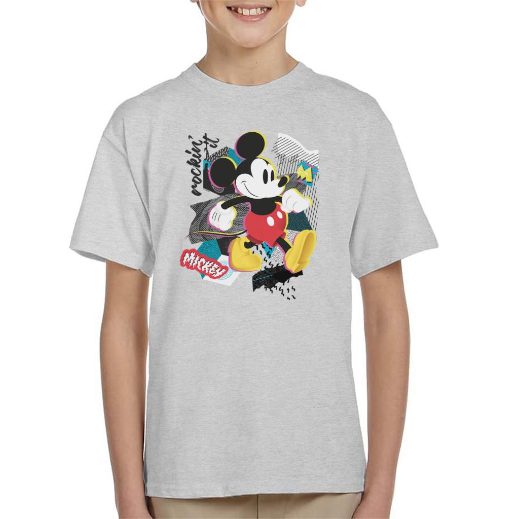 Disney Mickey Mouse Retro Pop Art Kid's T-Shirt-ALL + EVERY