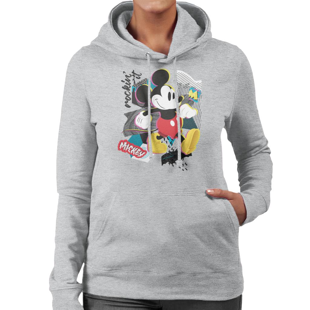 Disney Mickey Mouse Retro Pop Art Women's Hooded Sweatshirt-ALL + EVERY