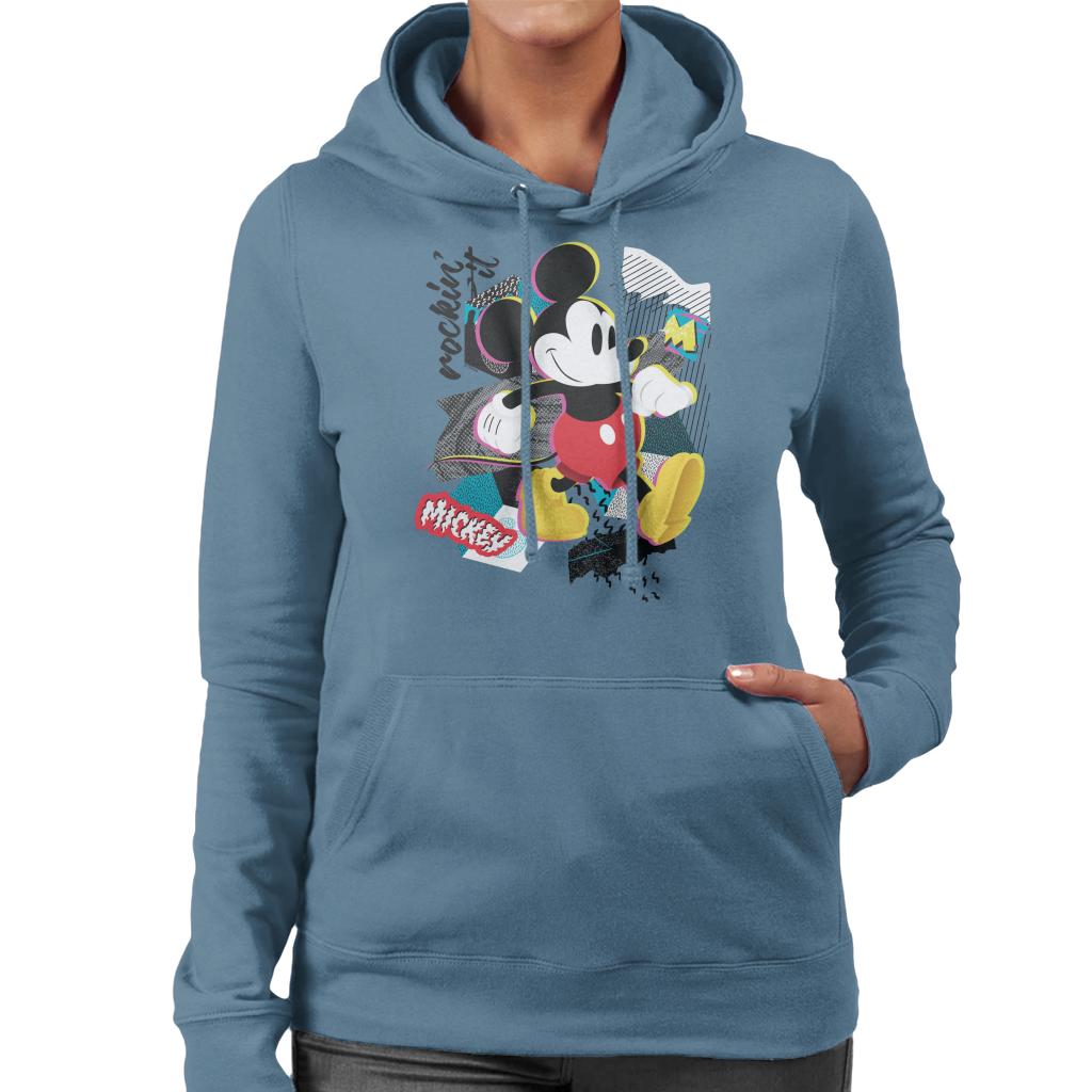 Disney Mickey Mouse Retro Pop Art Women's Hooded Sweatshirt-ALL + EVERY