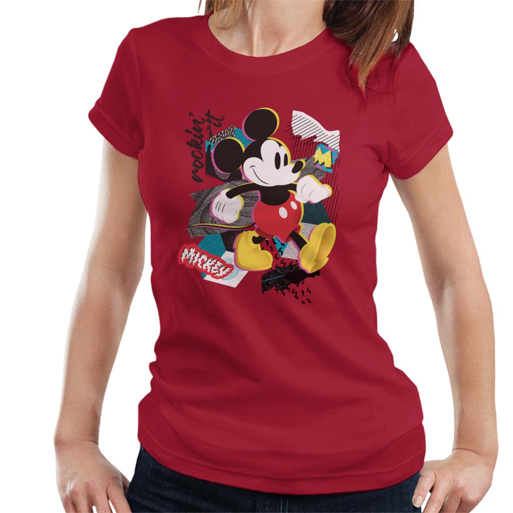 Disney Mickey Mouse Retro Pop Art Women's T-Shirt-ALL + EVERY