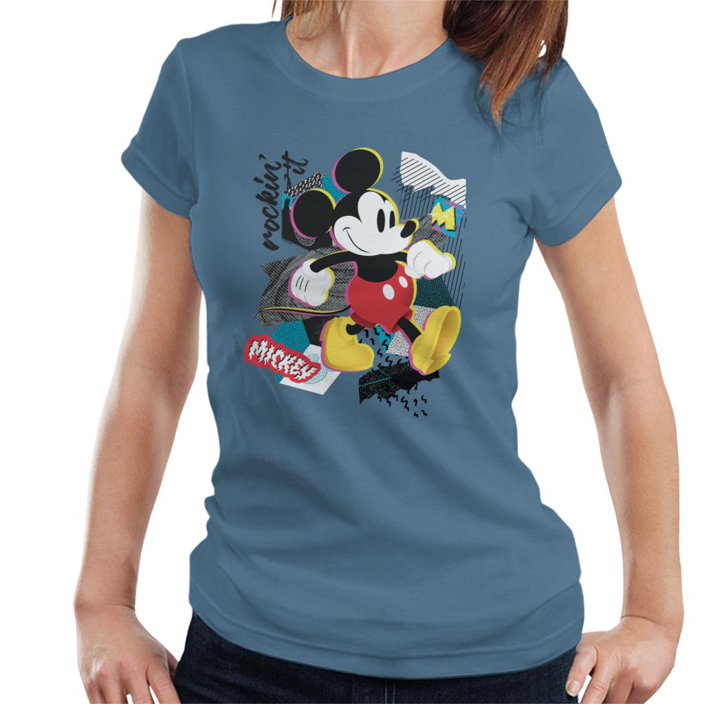 Disney Mickey Mouse Retro Pop Art Women's T-Shirt-ALL + EVERY