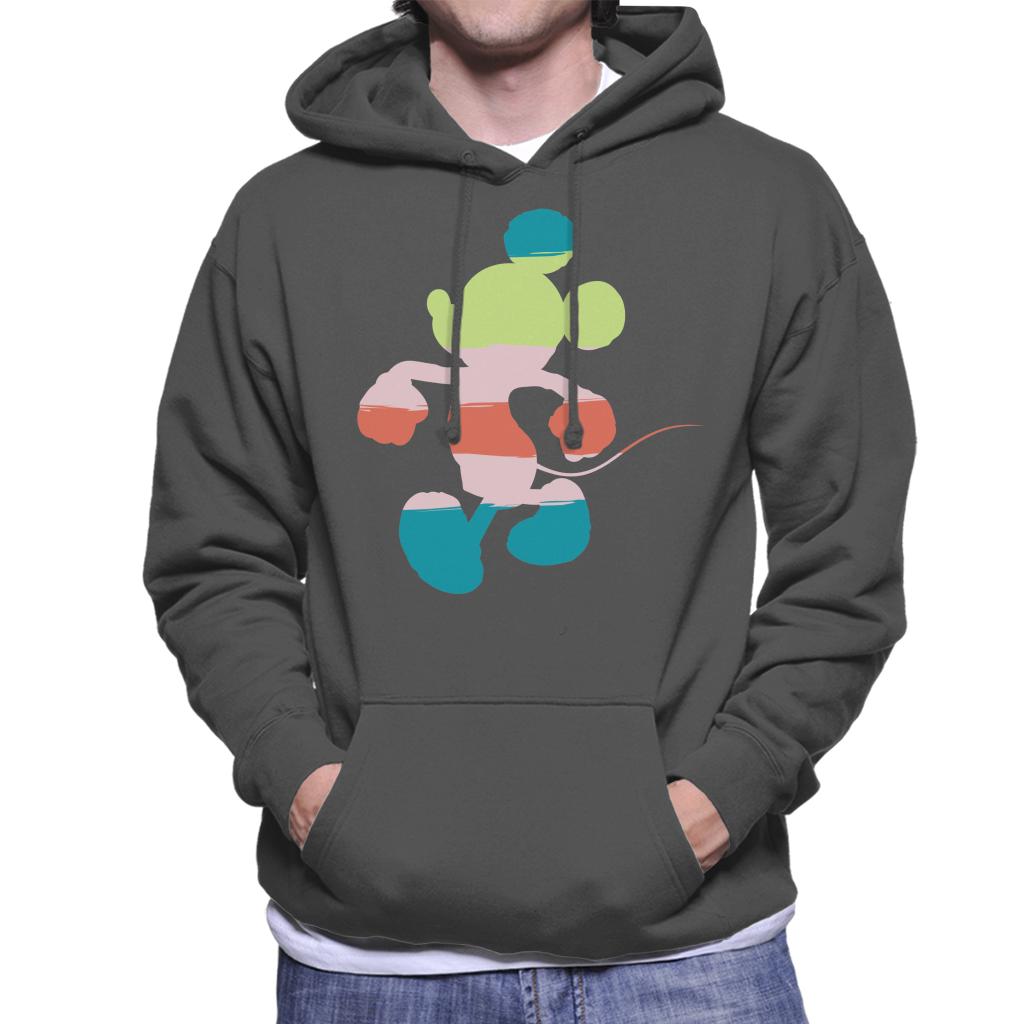 Disney Mickey Mouse Colour Silhouette Men's Hooded Sweatshirt-ALL + EVERY