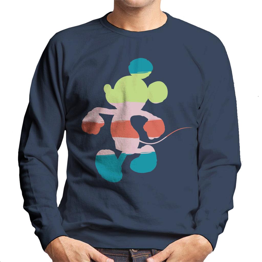 Disney Mickey Mouse Colour Silhouette Men's Sweatshirt-ALL + EVERY