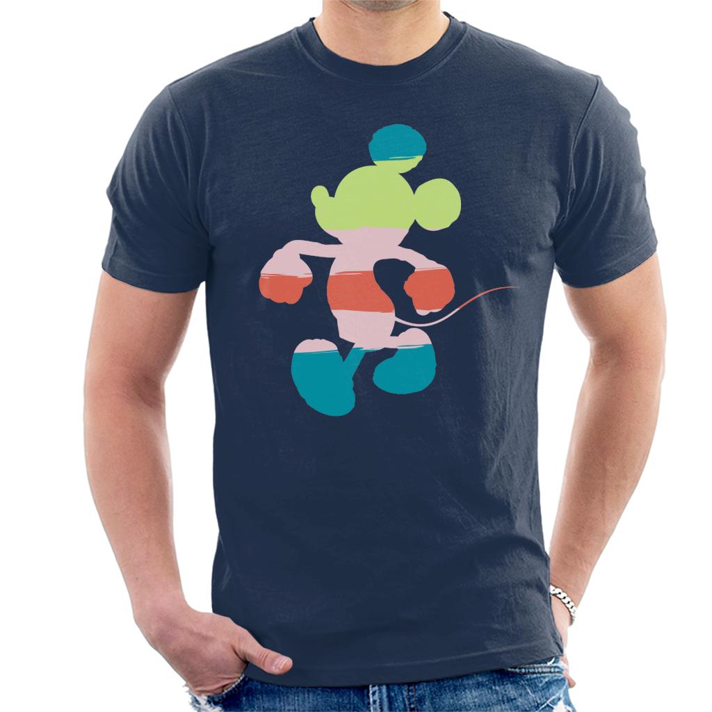 Disney Mickey Mouse Colour Silhouette Men's T-Shirt-ALL + EVERY