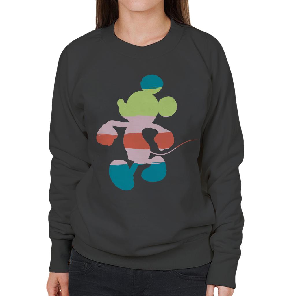 Disney Mickey Mouse Colour Silhouette Women's Sweatshirt-ALL + EVERY