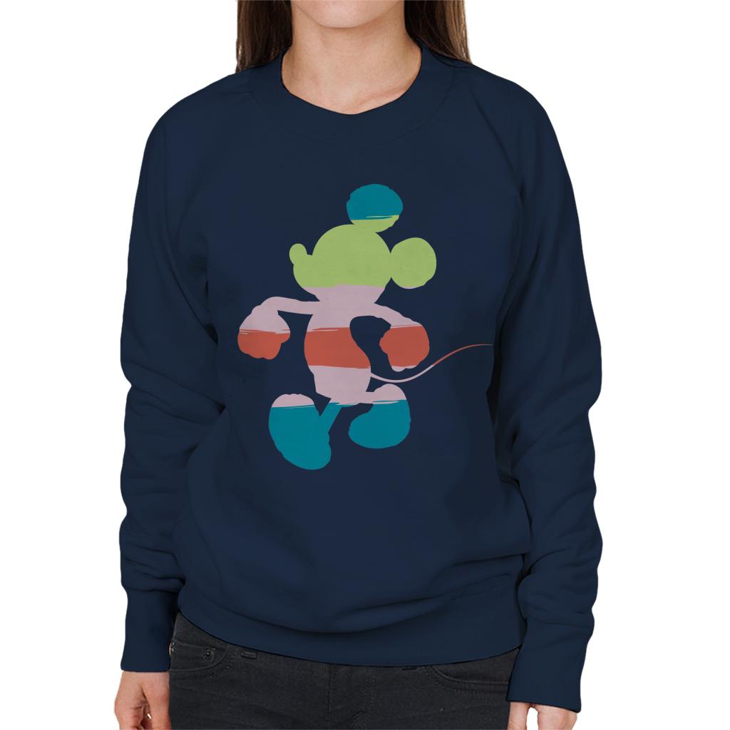 Disney Mickey Mouse Colour Silhouette Women's Sweatshirt-ALL + EVERY