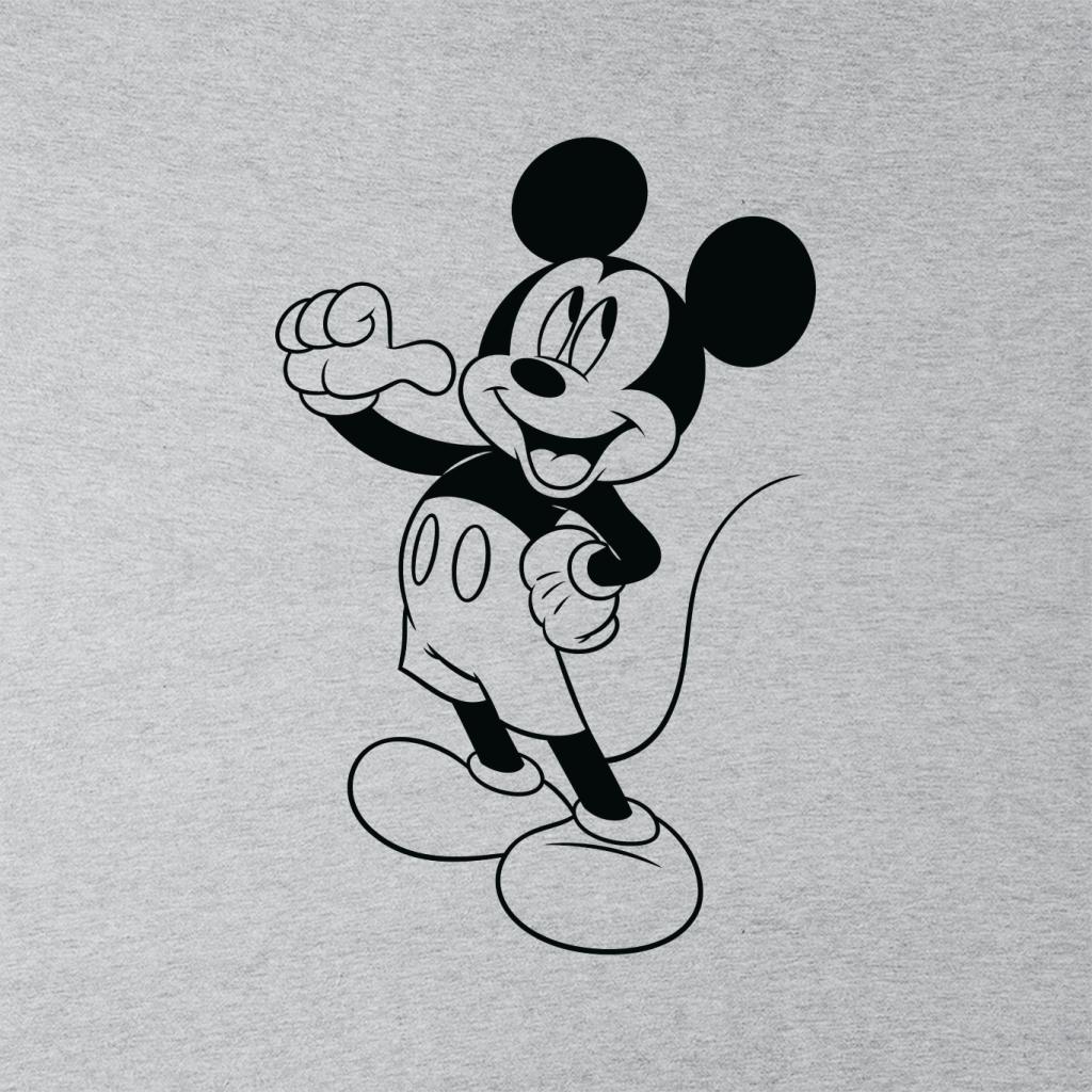 Disney Mickey Mouse Classic Black Sketch Women's T-Shirt-ALL + EVERY