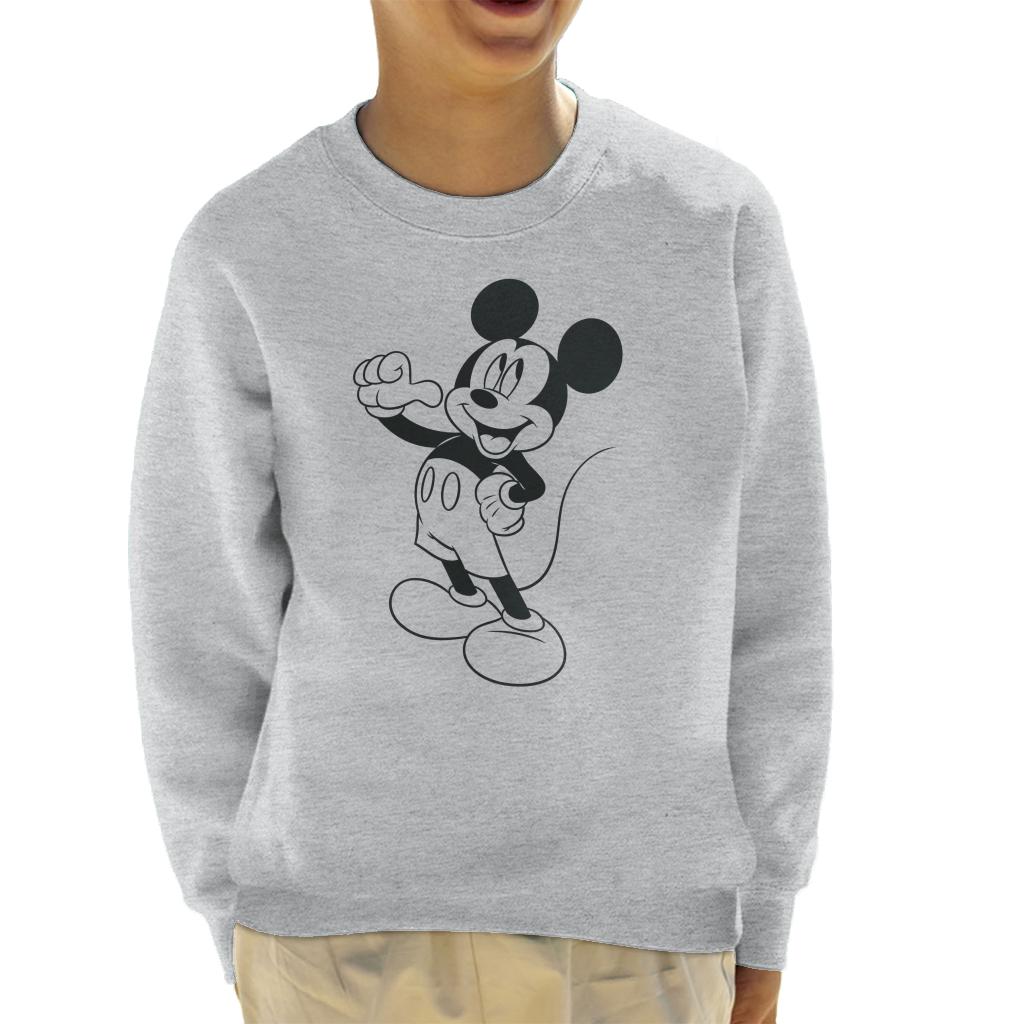 Disney Mickey Mouse Classic Black Sketch Kid's Sweatshirt-ALL + EVERY