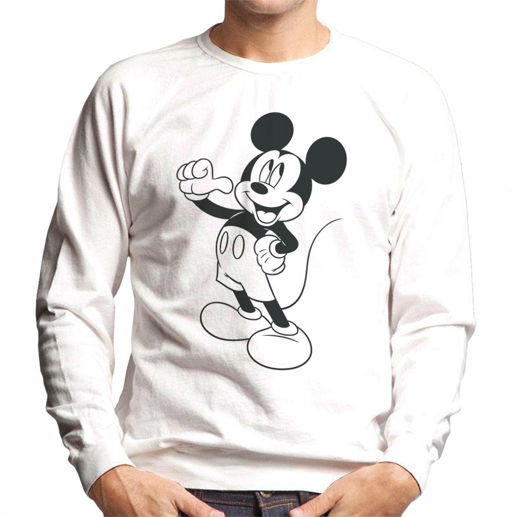 Disney Mickey Mouse Classic Black Sketch Men's Sweatshirt-ALL + EVERY