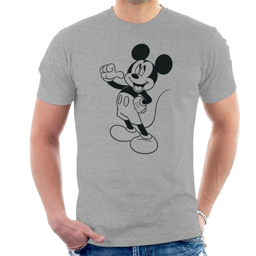 Disney Mickey Mouse Classic Black Sketch Men's T-Shirt-ALL + EVERY