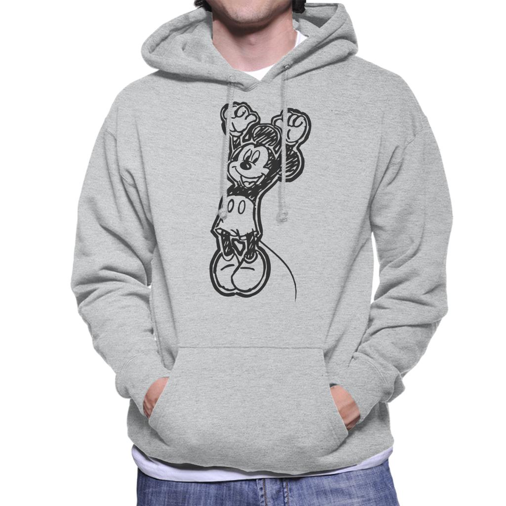 Disney Mickey Mouse Sketch Jump For Joy Men's Hooded Sweatshirt-ALL + EVERY