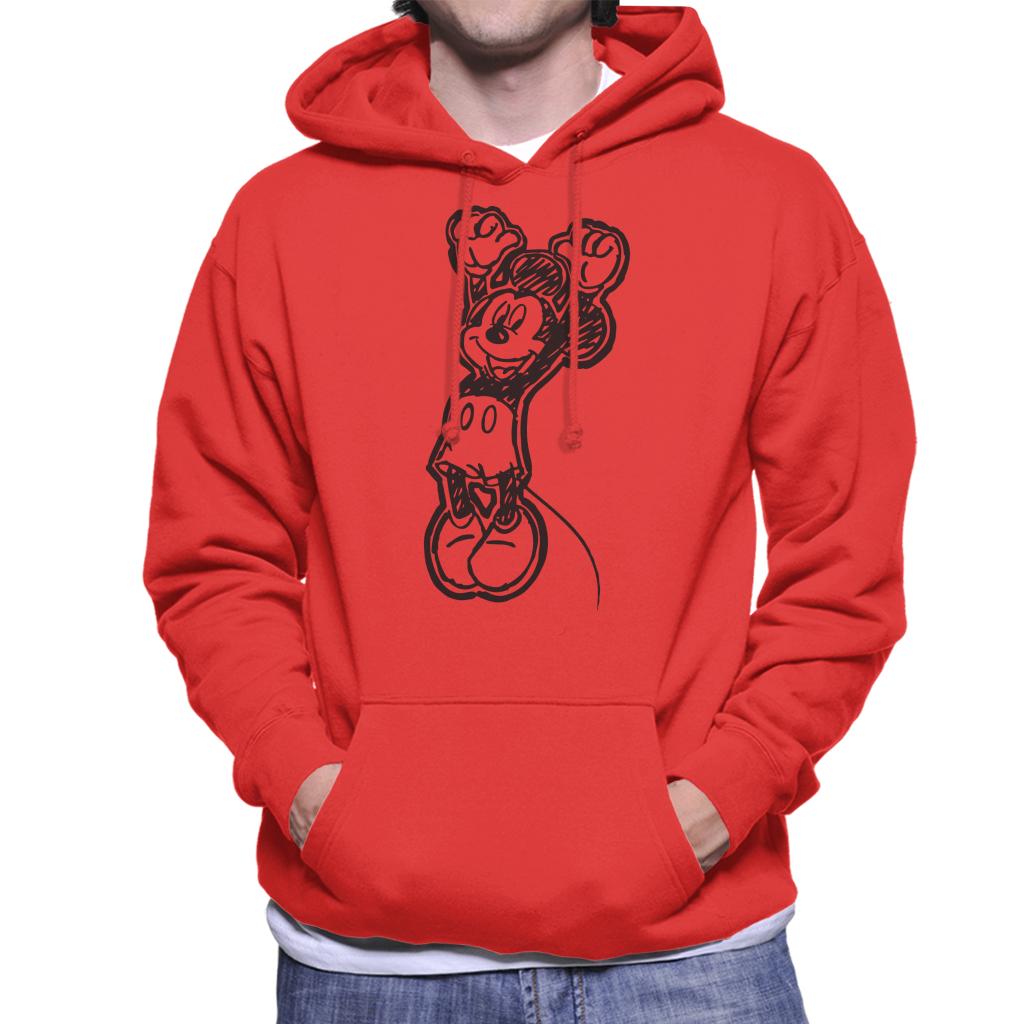 Disney Mickey Mouse Sketch Jump For Joy Men's Hooded Sweatshirt-ALL + EVERY