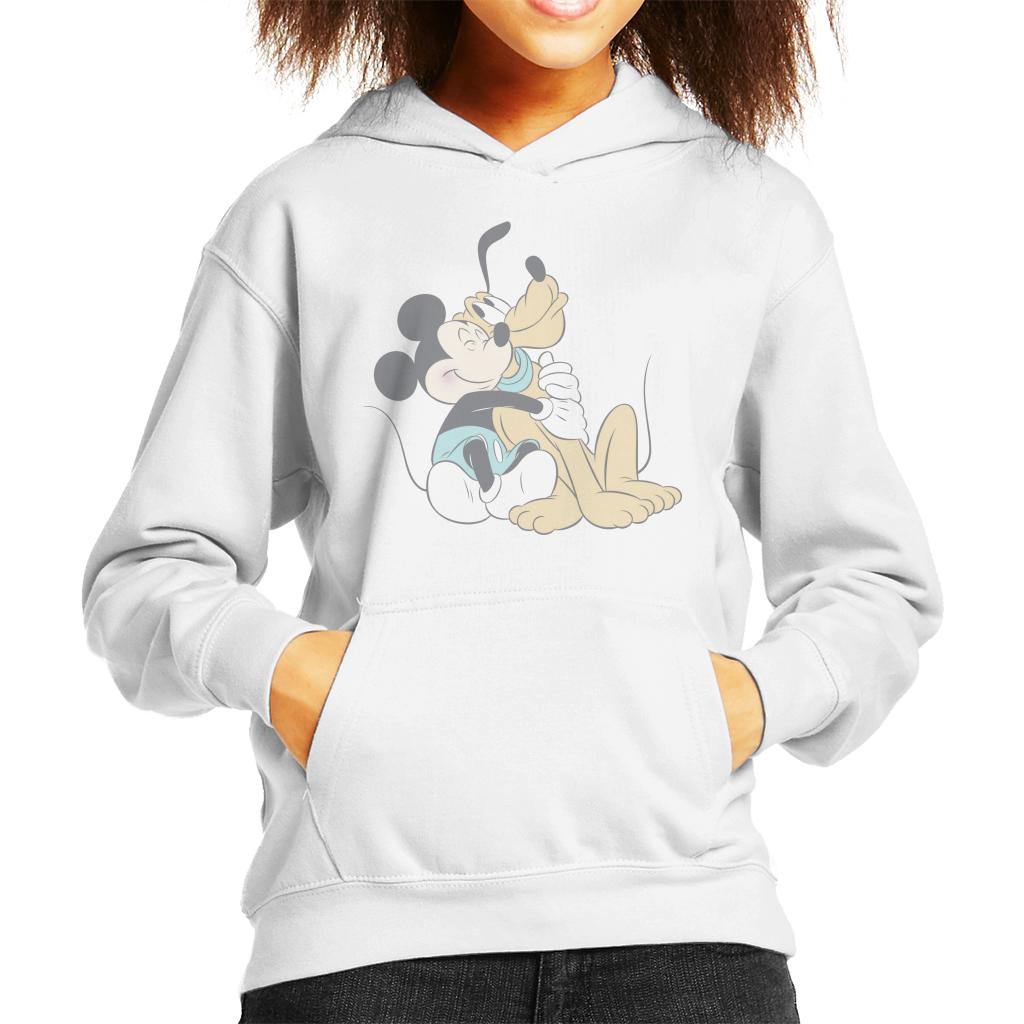 Disney Mickey Mouse Pluto Hug Kid's Hooded Sweatshirt-ALL + EVERY