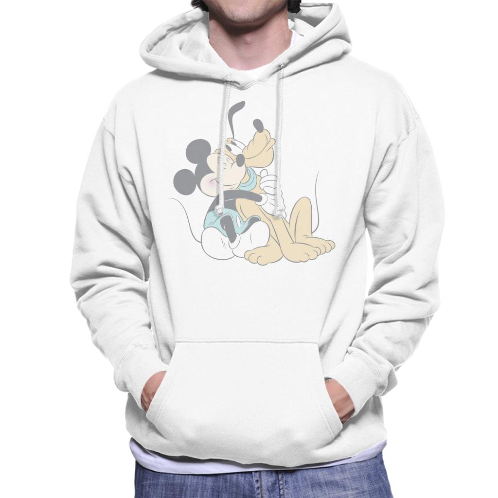 Disney Mickey Mouse Pluto Hug Men's Hooded Sweatshirt-ALL + EVERY