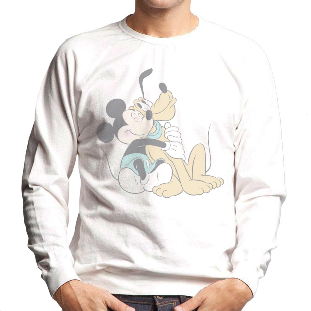 Disney Mickey Mouse Pluto Hug Men's Sweatshirt-ALL + EVERY