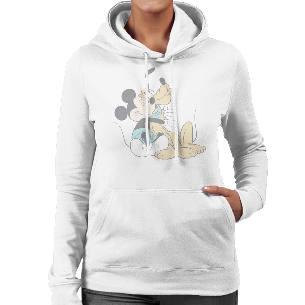 Disney Mickey Mouse Pluto Hug Women's Hooded Sweatshirt-ALL + EVERY