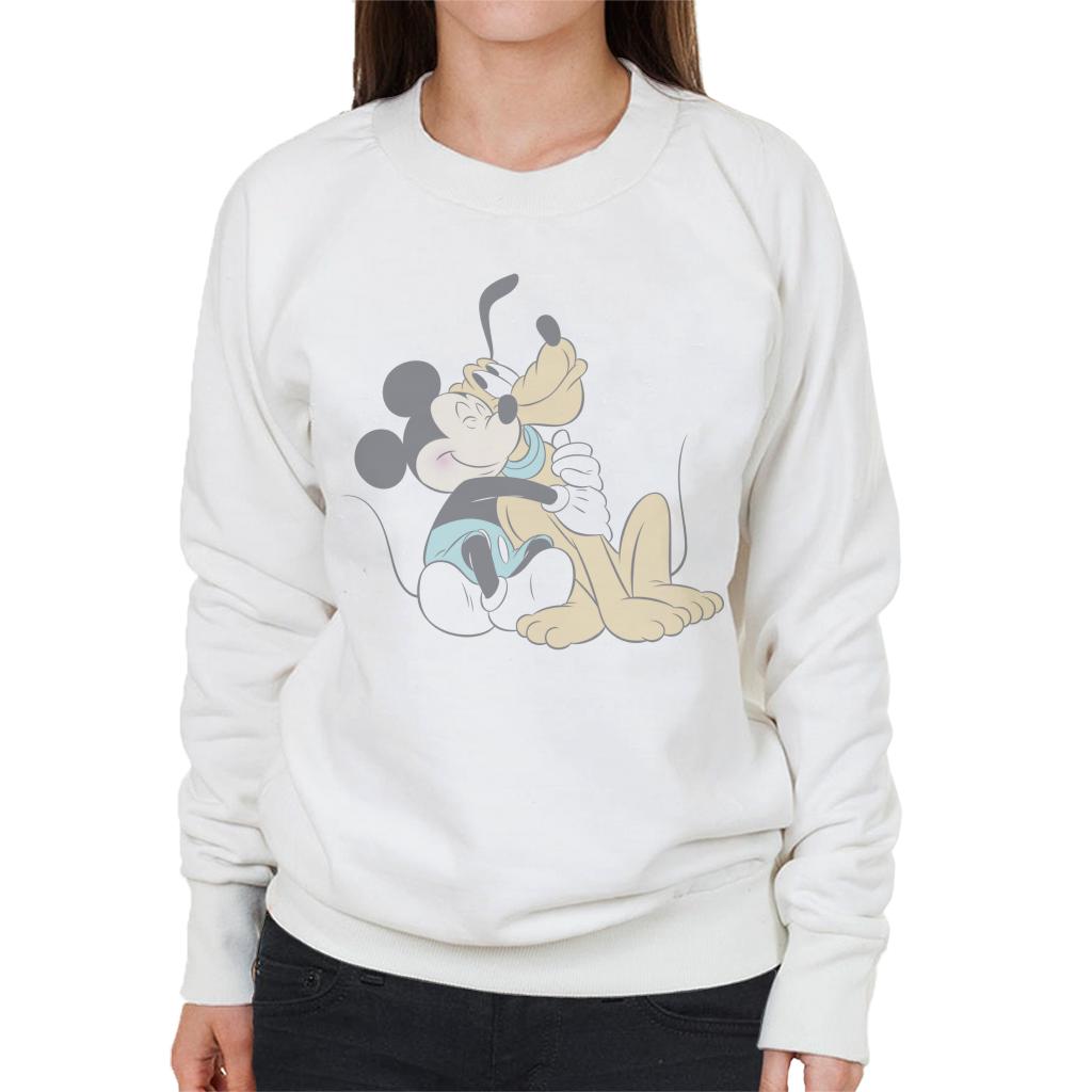 Disney Mickey Mouse Pluto Hug Women's Sweatshirt-ALL + EVERY