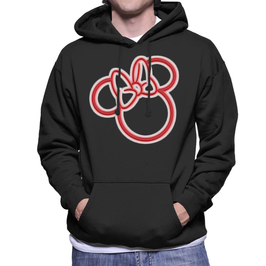 Disney Mickey Mouse Minnie Neon Head Men's Hooded Sweatshirt-ALL + EVERY