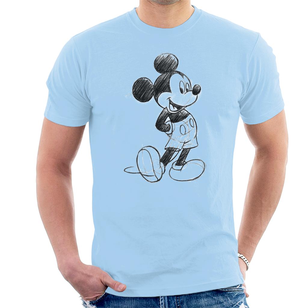 Disney Mickey Mouse Sketch Drawing Men's T-Shirt-ALL + EVERY