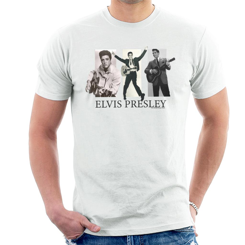 Elvisly Yours Elvis Presley Trio Montage Men's T-Shirt