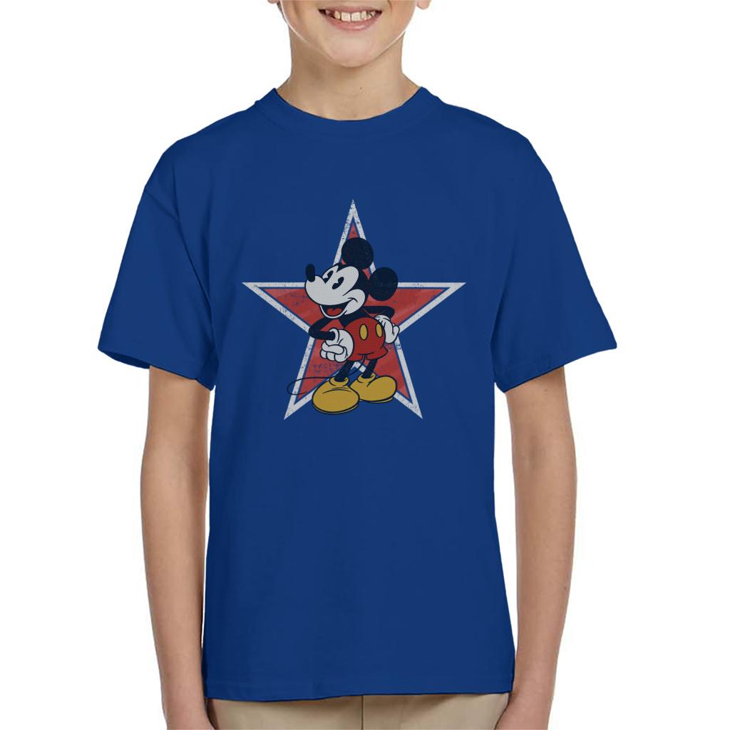 Disney Distressed Mickey Mouse Star Kid's T-Shirt