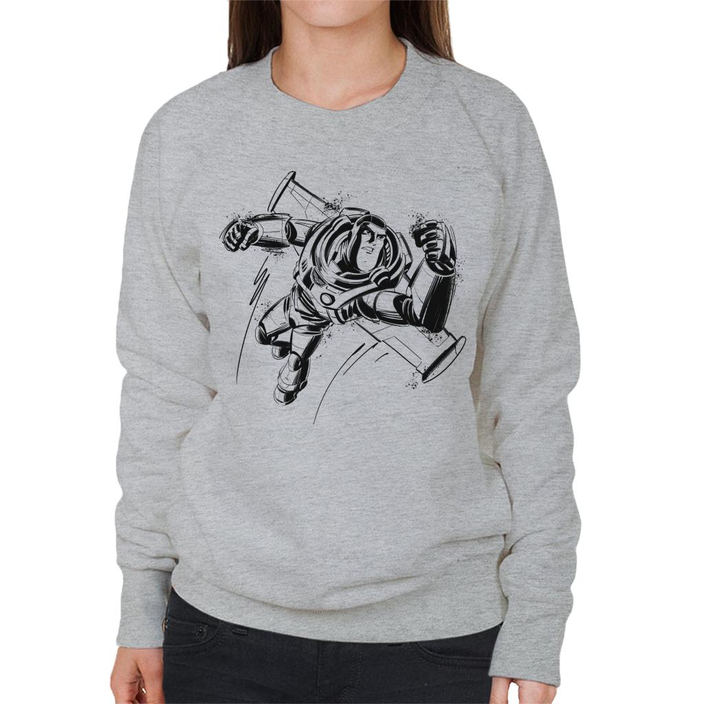 Disney Buzz Lightyear Sketch Toy Story Women's Sweatshirt-ALL + EVERY