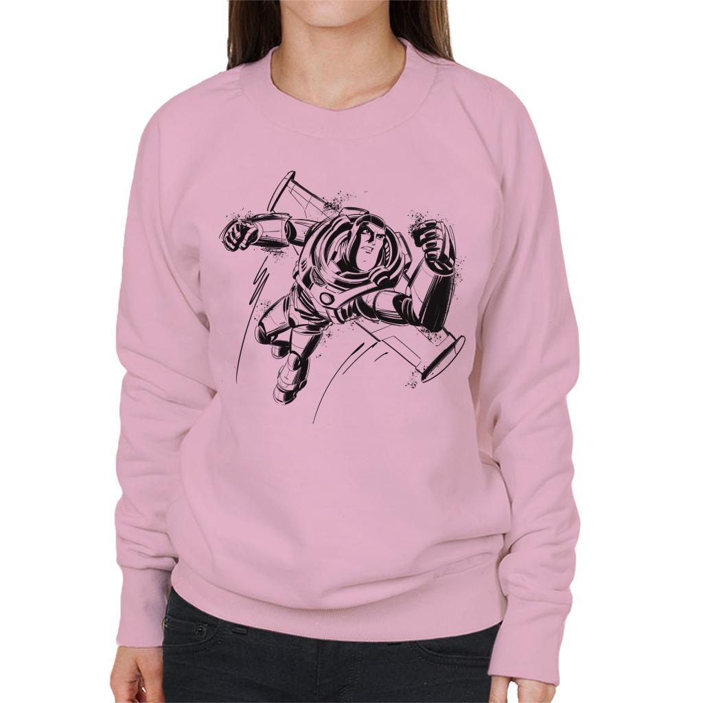 Disney Buzz Lightyear Sketch Toy Story Women's Sweatshirt-ALL + EVERY