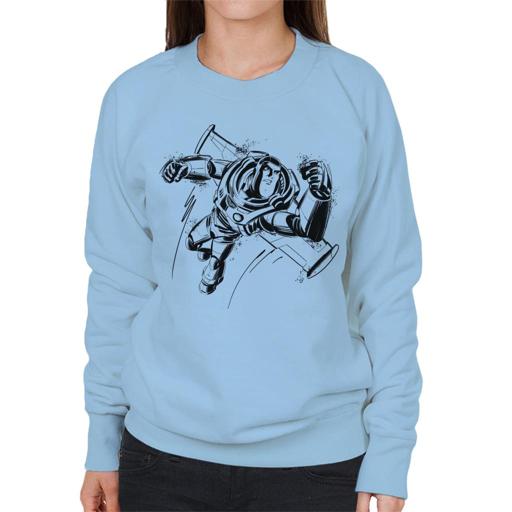 Disney Buzz Lightyear Sketch Toy Story Women's Sweatshirt-ALL + EVERY