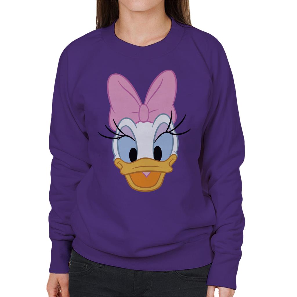 Disney Daisy Duck Happy Face Women's Sweatshirt-ALL + EVERY