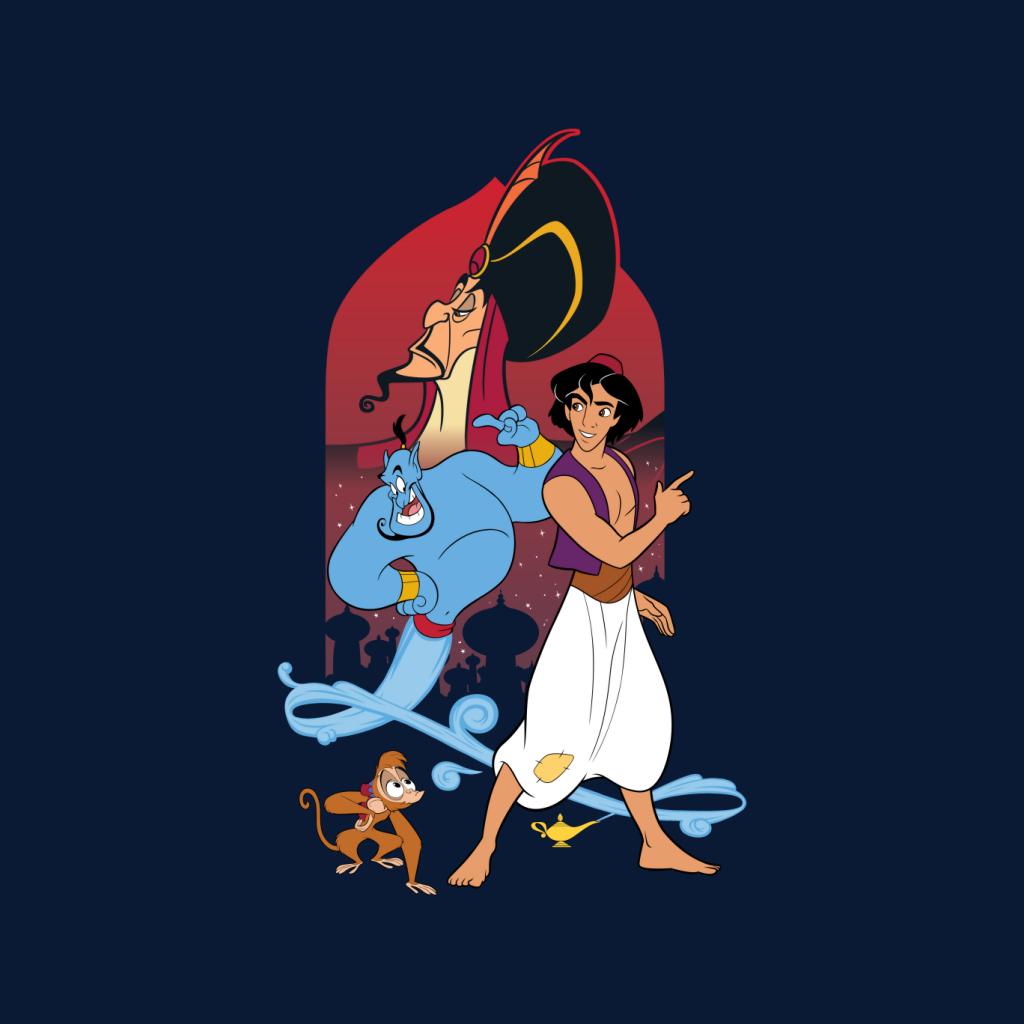 Disney Aladdin Character Montage Men's Sweatshirt-ALL + EVERY