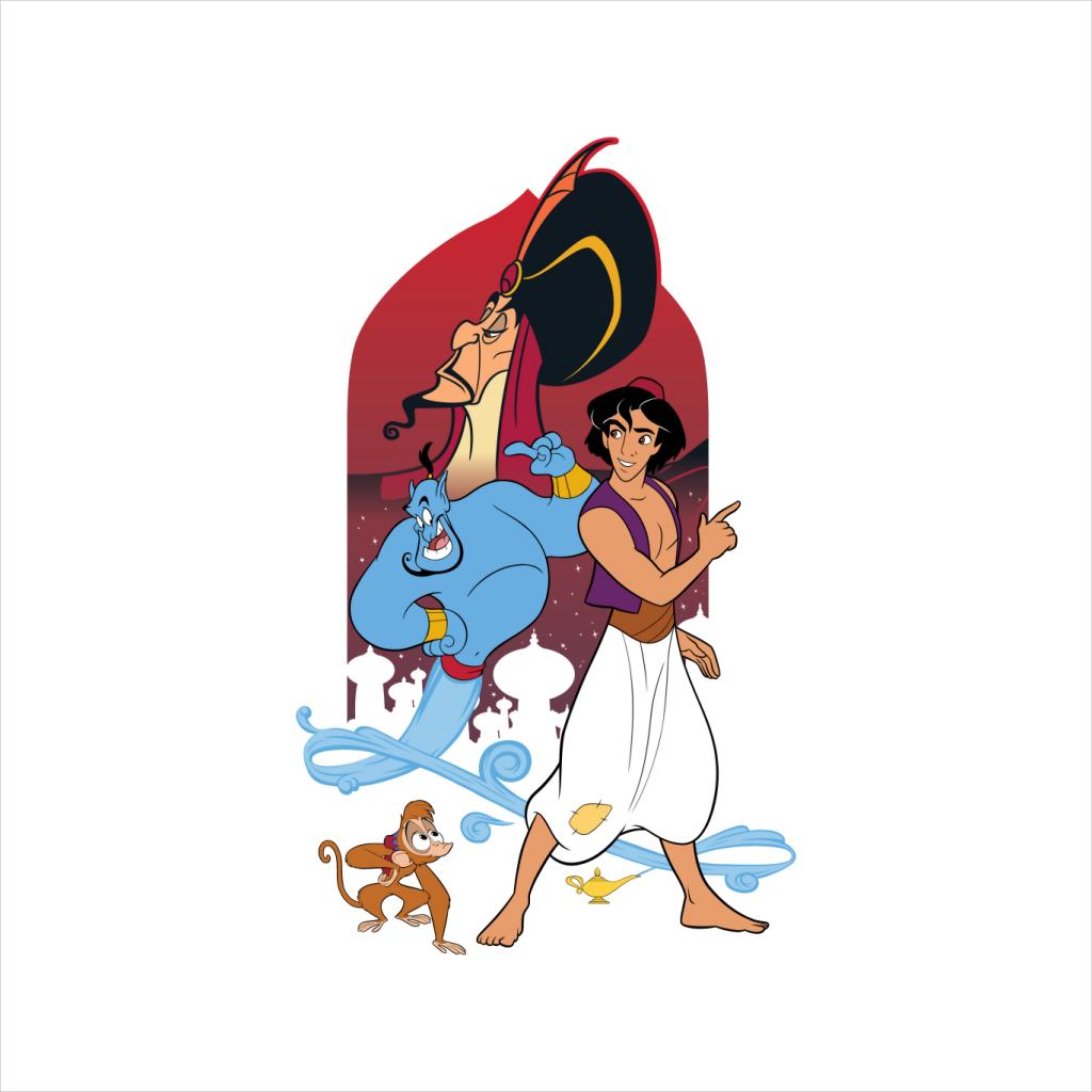 Disney Aladdin Character Montage Women's T-Shirt-ALL + EVERY