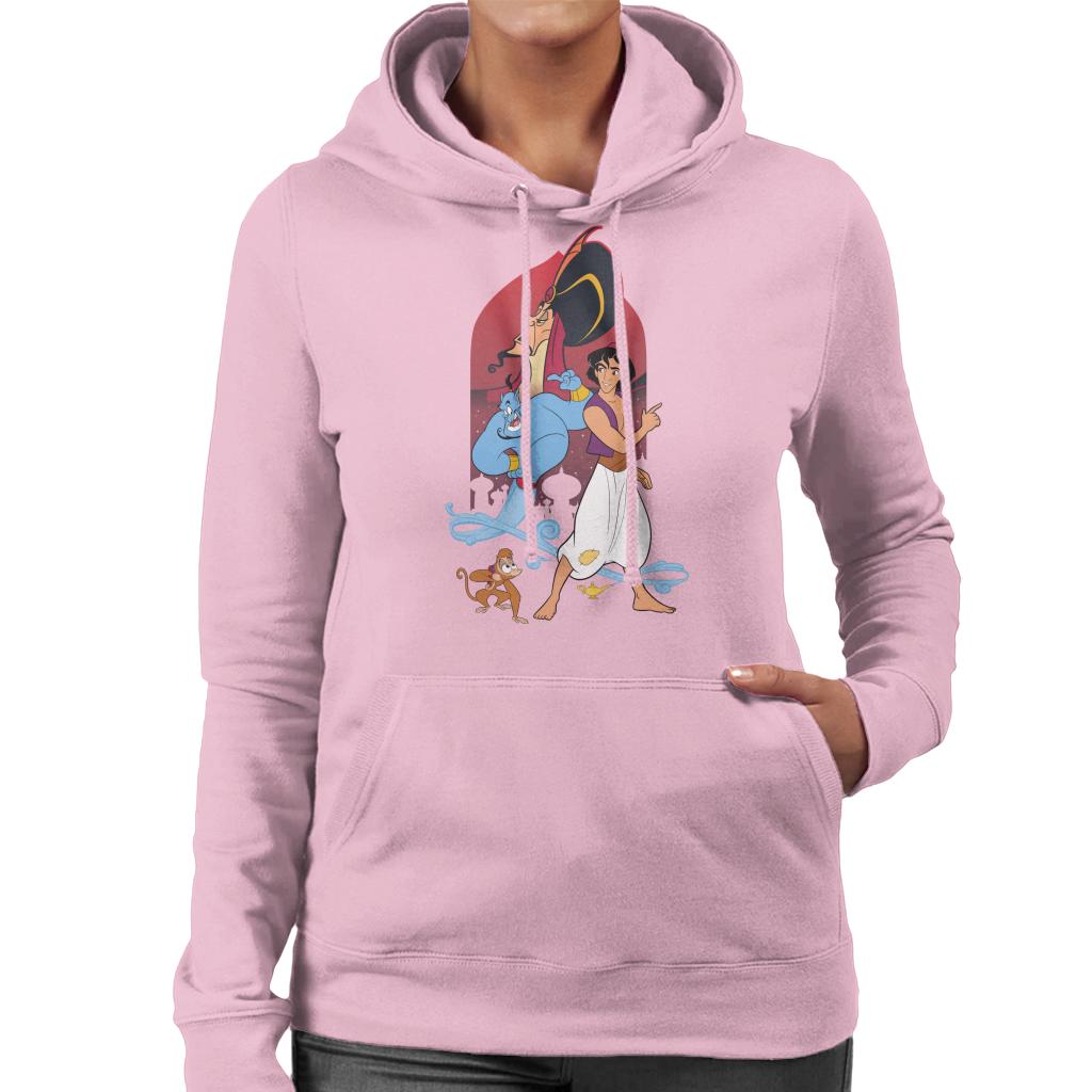 Disney Aladdin Character Montage Women's Hooded Sweatshirt-ALL + EVERY