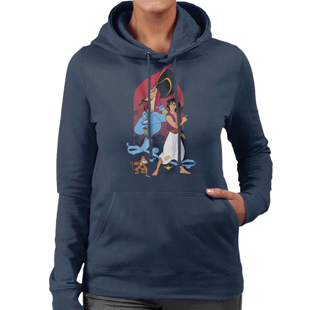 Disney Aladdin Character Montage Women's Hooded Sweatshirt-ALL + EVERY
