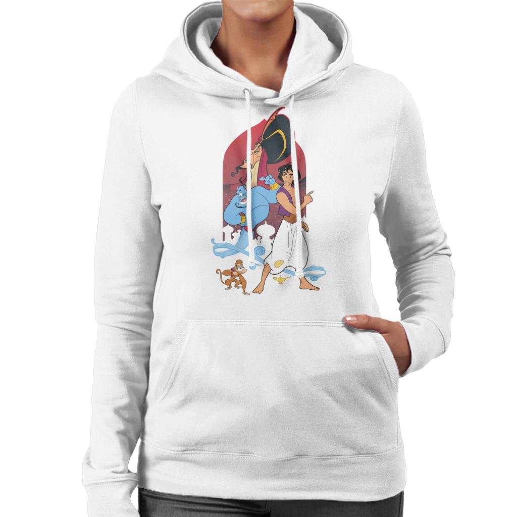 Disney Aladdin Character Montage Women's Hooded Sweatshirt-ALL + EVERY