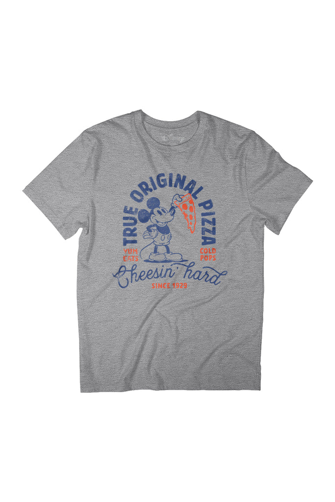 Disney Mickey Mouse True Original Pizza Cheesin Hard Women's Relaxed Fit T-Shirt-ALL + EVERY