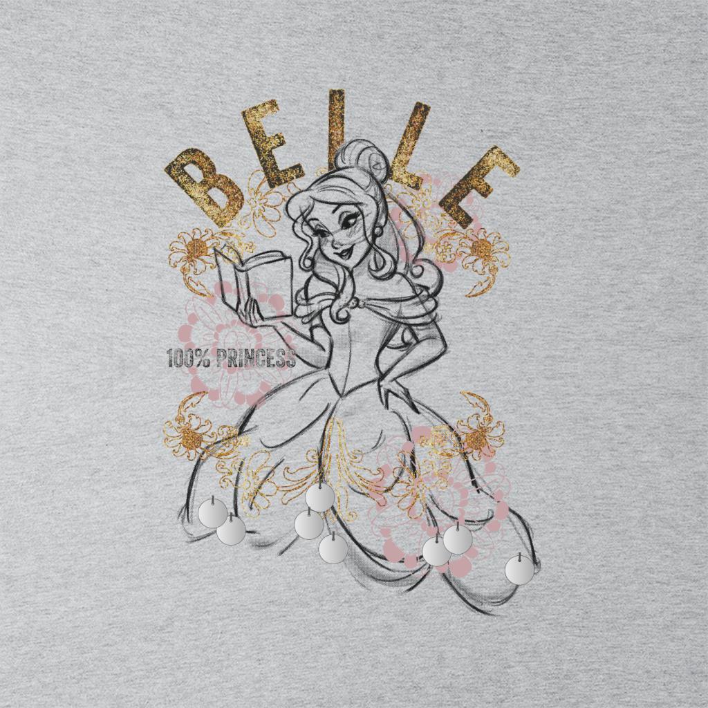 Disney Belle Floral Sketch Beauty And The Beast Women's Hooded Sweatshirt-ALL + EVERY